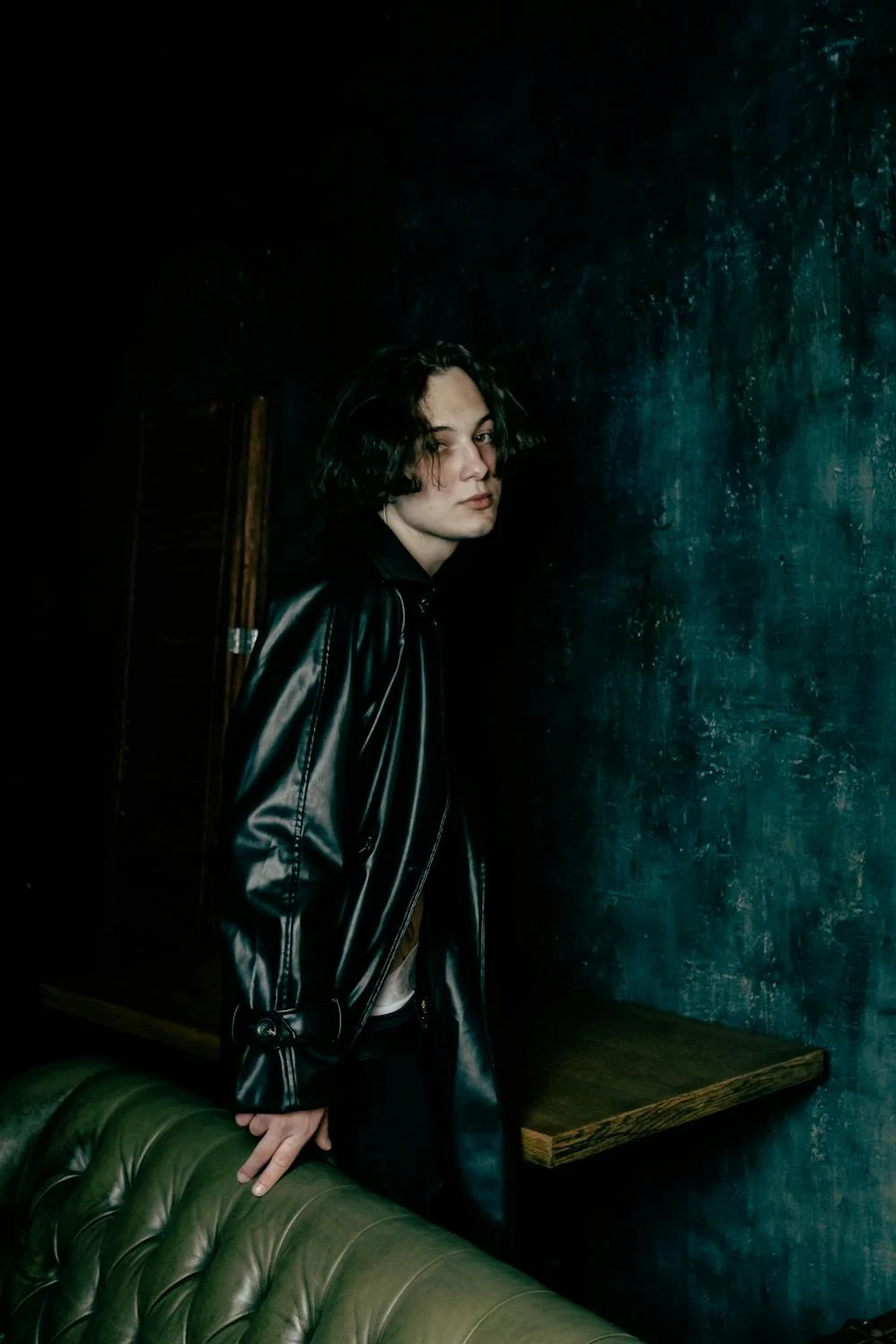 Black Leather Jacket - L